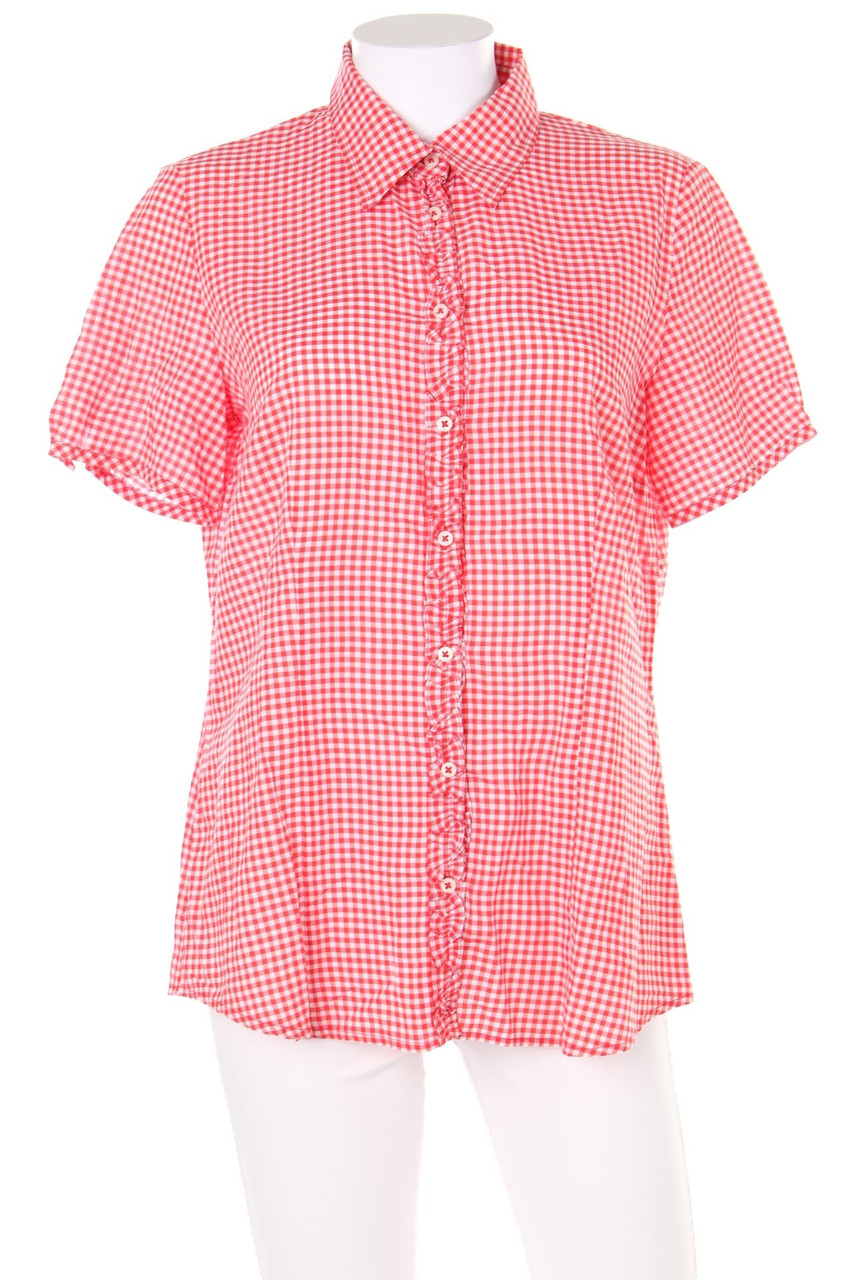Betty Barclay - Kurzarm-Bluse mit Karo-Muster - L