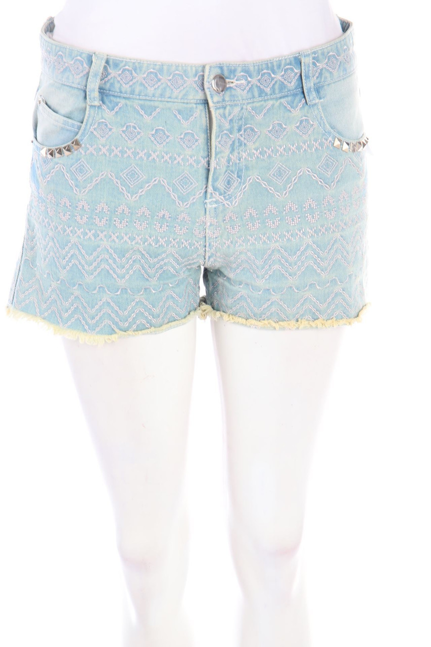 NINA KAUFMANN - Boho-Jeans-Shorts mit Stickereien - M