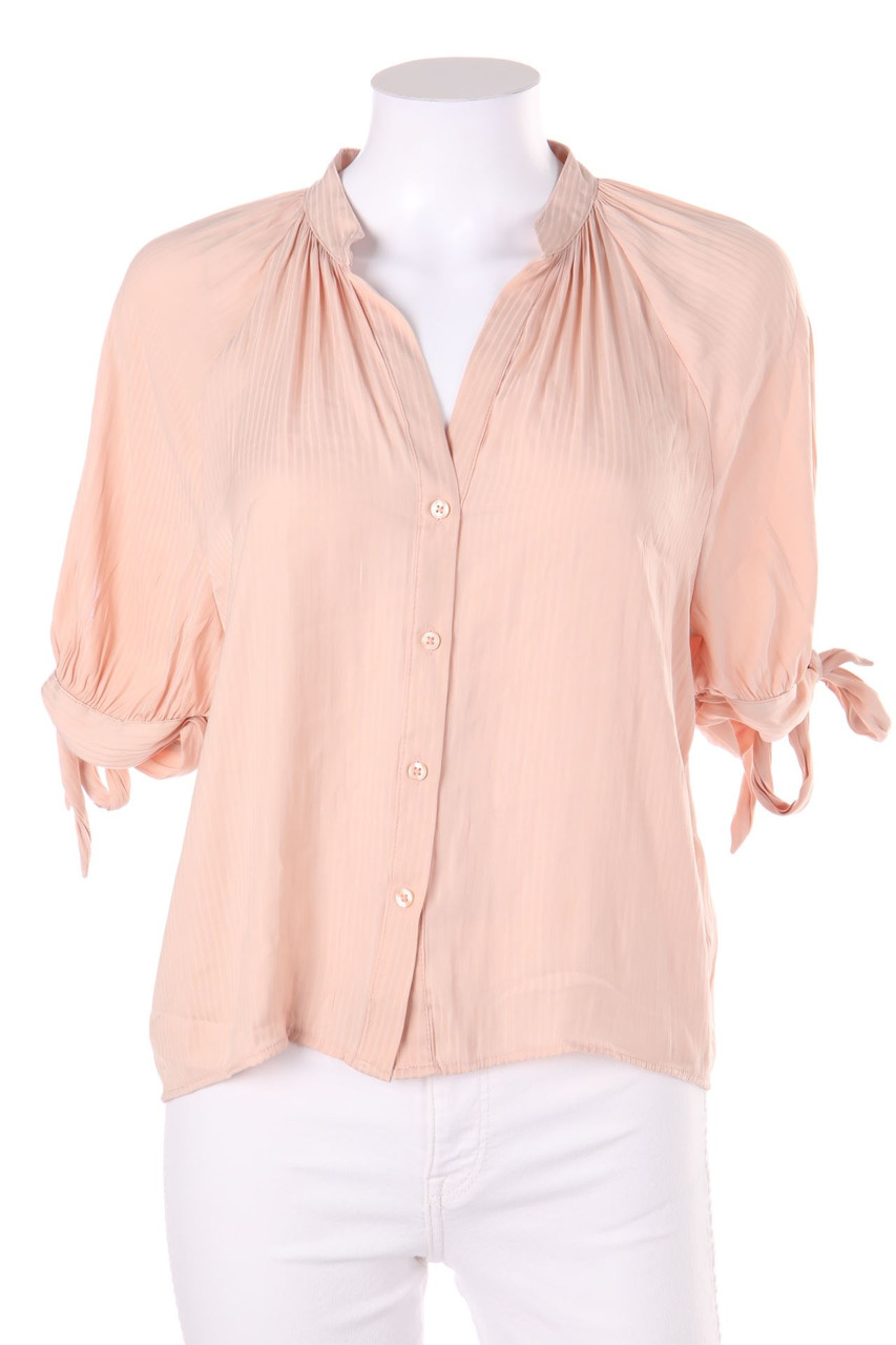 H&M - Kurzarm-Bluse mit Schleife - D 34