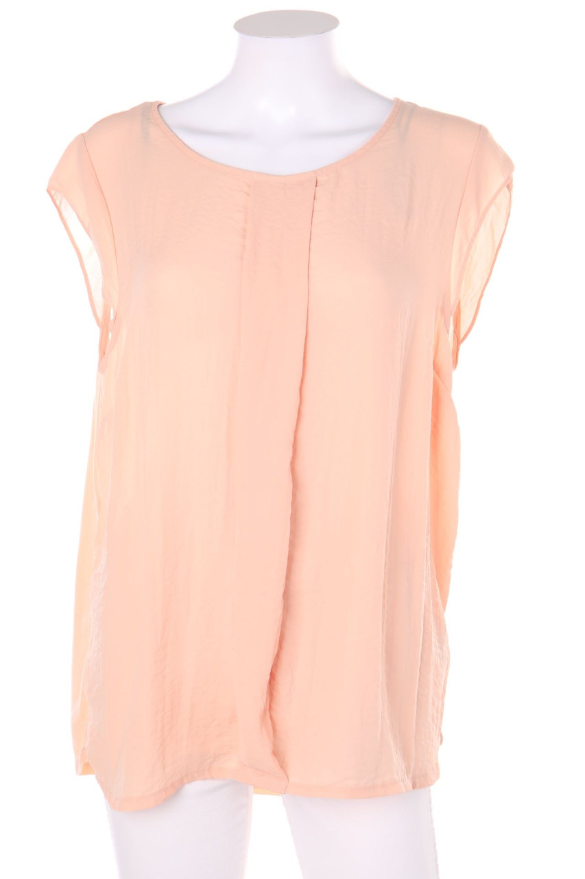 H&M - Kurzarm-Bluse mit Falten - L