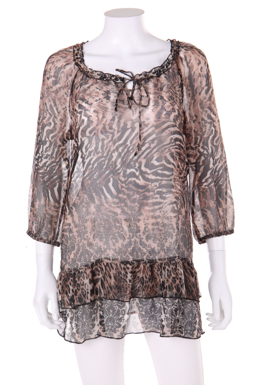 TAIFUN - Bluse mit Animal-Print - D 36