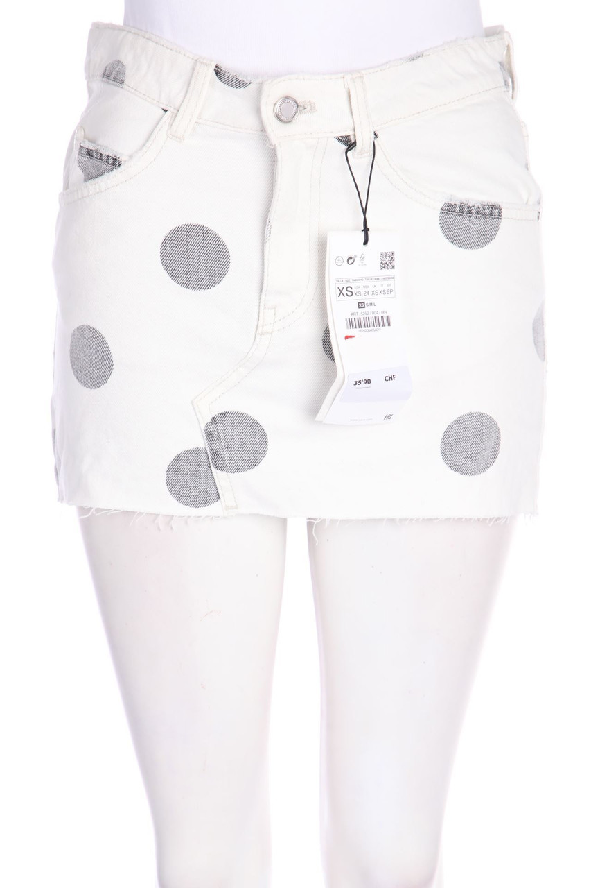 ZARA TRF - Jeansrock mit Punkten - XS