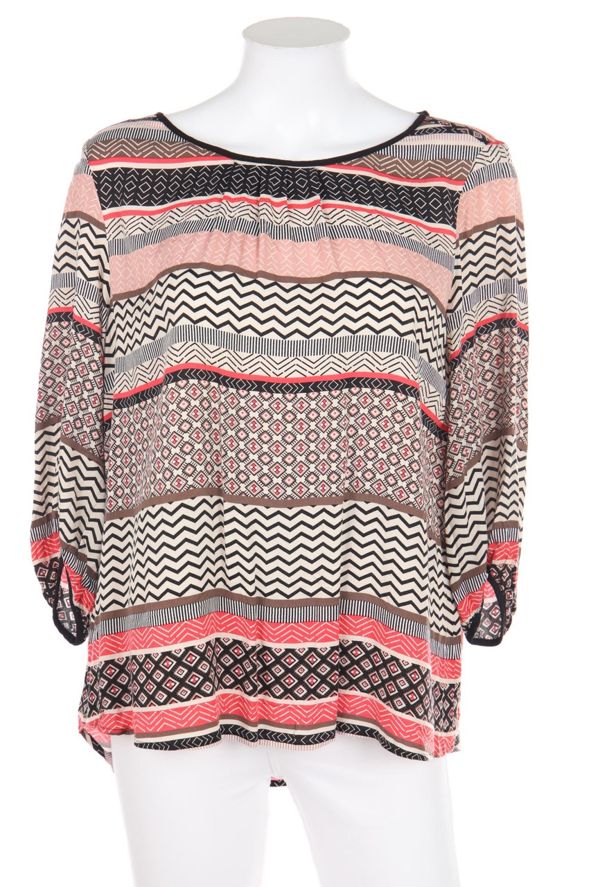 comma - Bluse mit 3/4-Ärmel aus Viskose mit Print - D 38