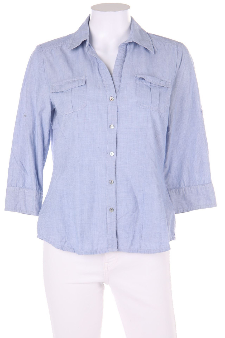 OPUS SOMEDAY IS TODAY - Hemd-Bluse mit 3/4-Ärmel mit Krempel-Ärmeln - D 38