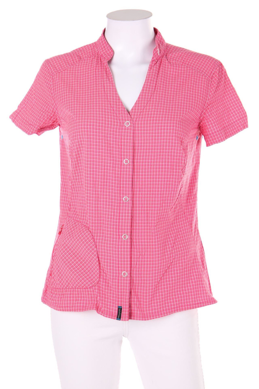 Peak Performance - Kurzarm-Bluse mit Karo-Muster - M