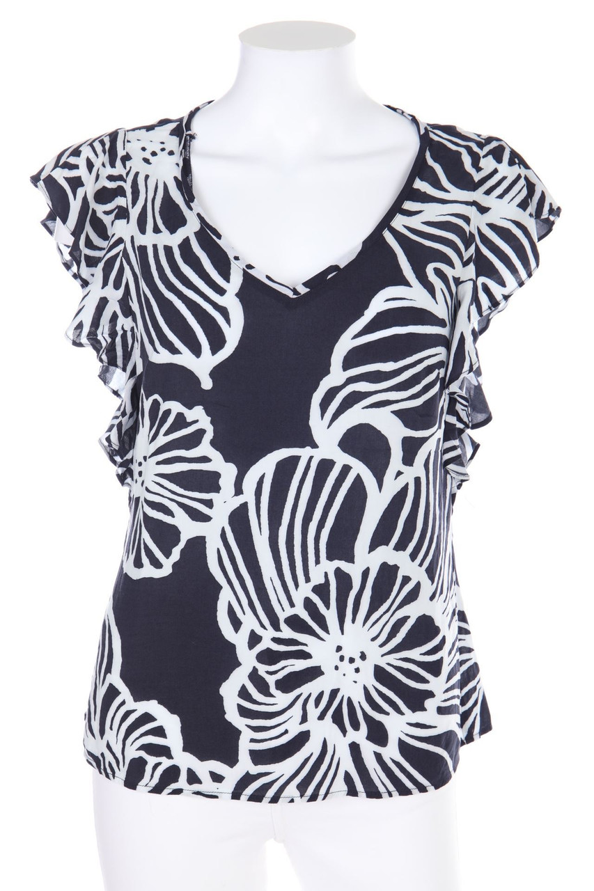 s.Oliver BLACK LABEL - Kurzarm-Bluse mit Print - D 34