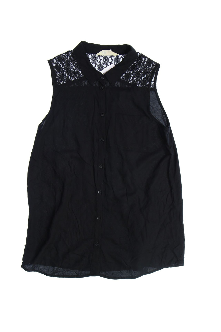 H&M - Bluse mit Spitzen-Einsatz - 170