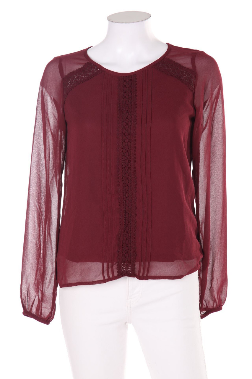 VERO MODA - Bluse mit Spitzen-Einsatz - XS