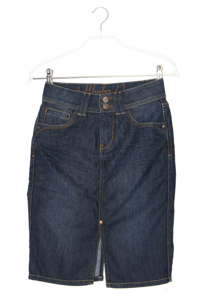 HALLHUBER - Jeansrock mit Schlitz - D 32