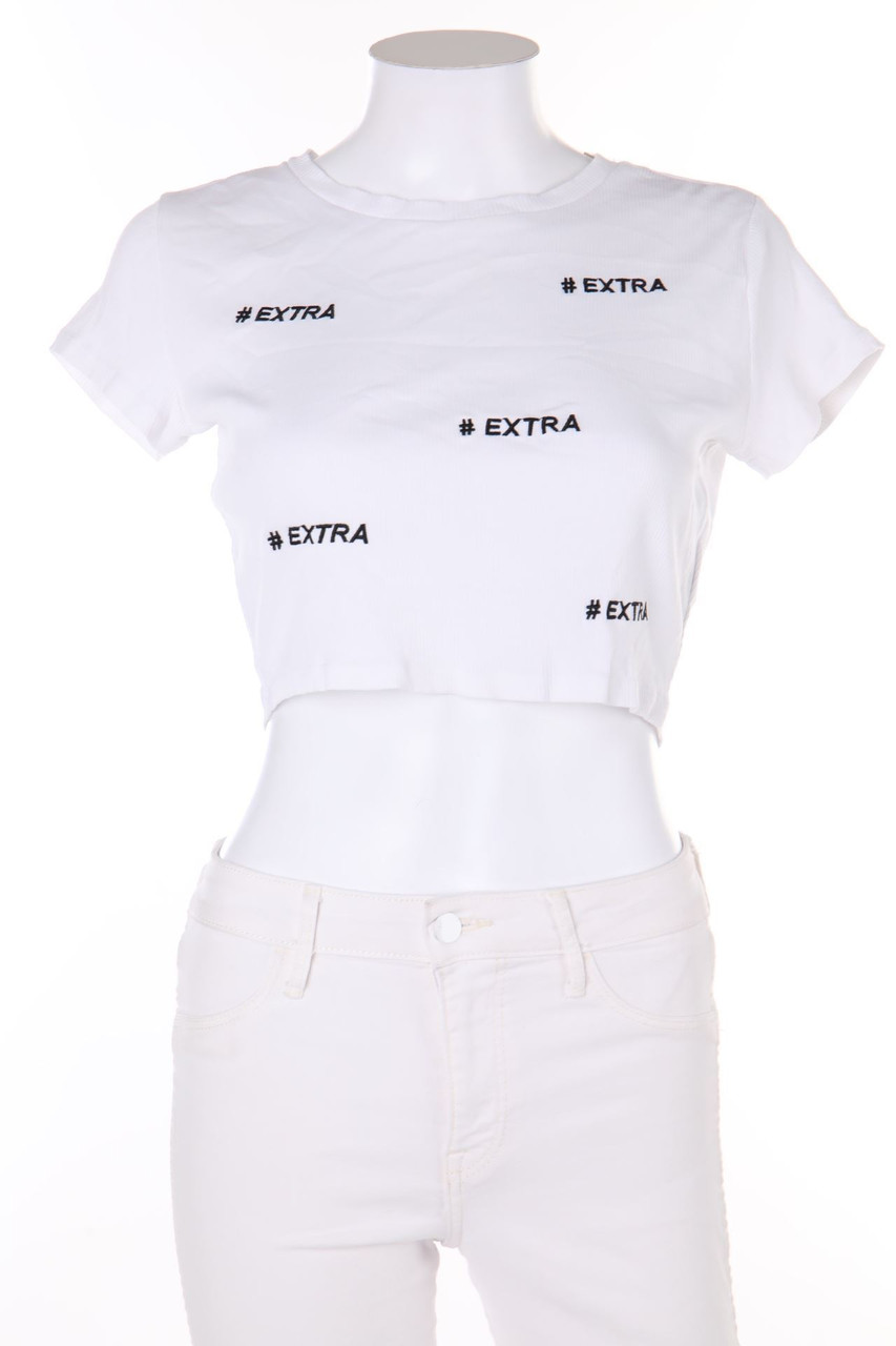 TALLY WEiJL - Cropped-Shirt mit Stickereien - L