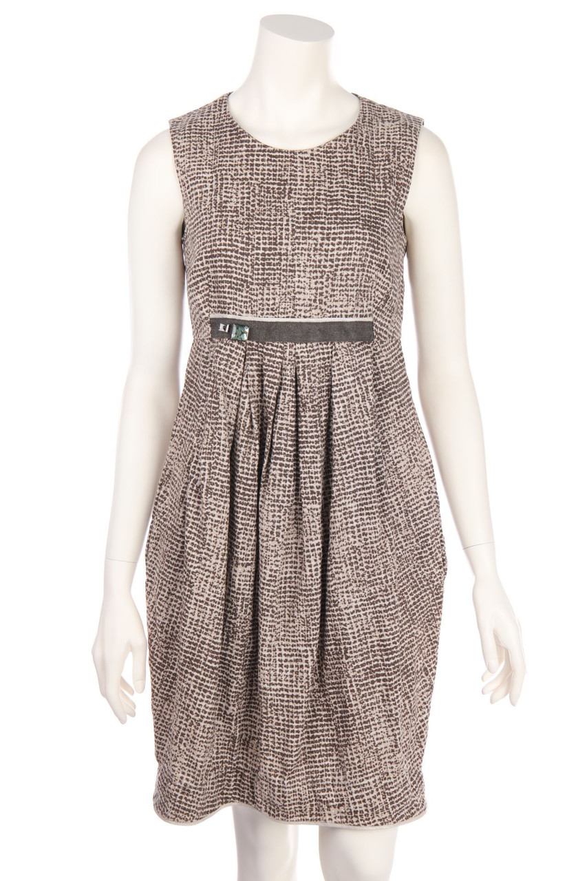 ´S Max Mara - Kleid aus Leinen mit Print - D 38
