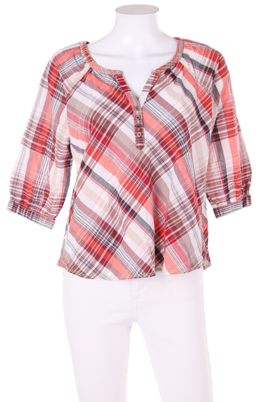 TOM TAILOR - Bluse mit 3/4-Ärmel aus Baumwolle - D 36