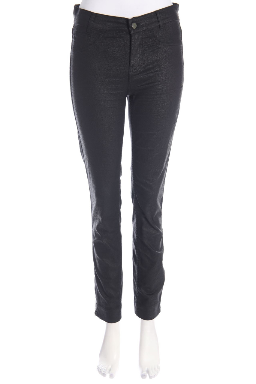 comma - Coated Skinny Jeggings mit Print - D 36