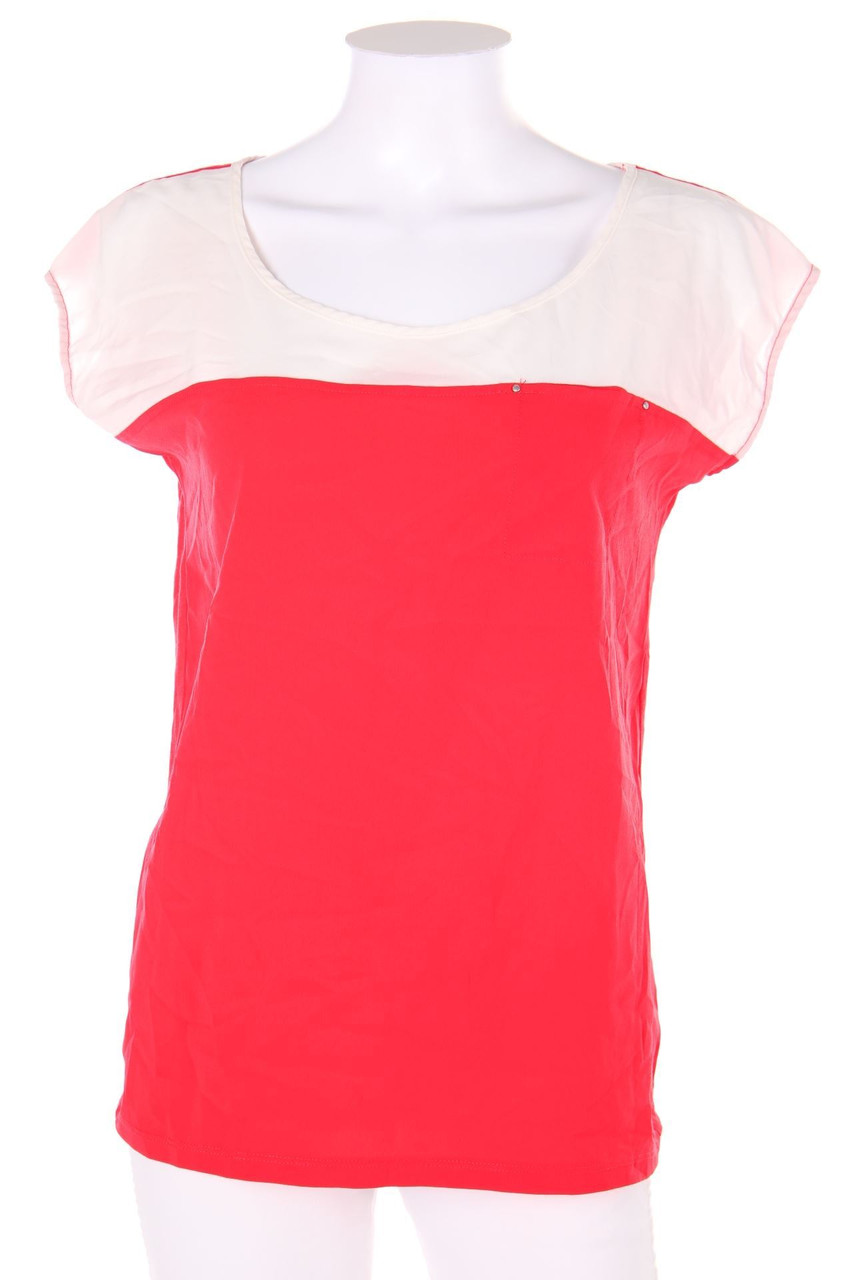 ESPRIT - Two Tone-Kurzarm-Bluse mit Batwing-Ärmeln - S