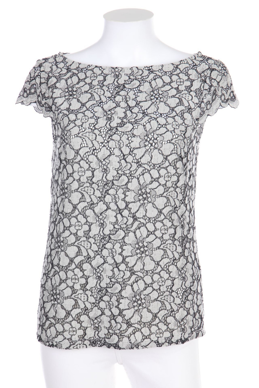 H&M - Kurzarm-Bluse aus Spitze - XS