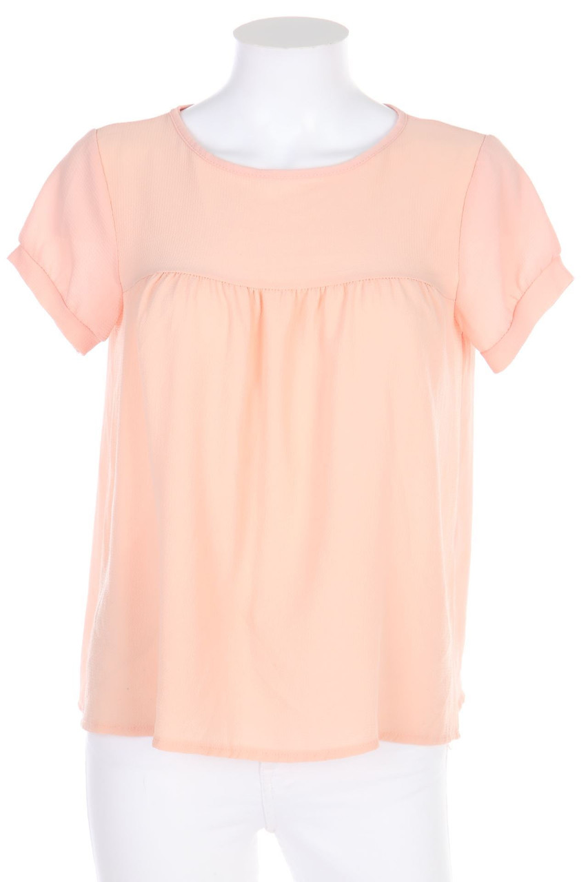 zebra - Kurzarm-Bluse mit Raffungen - XS