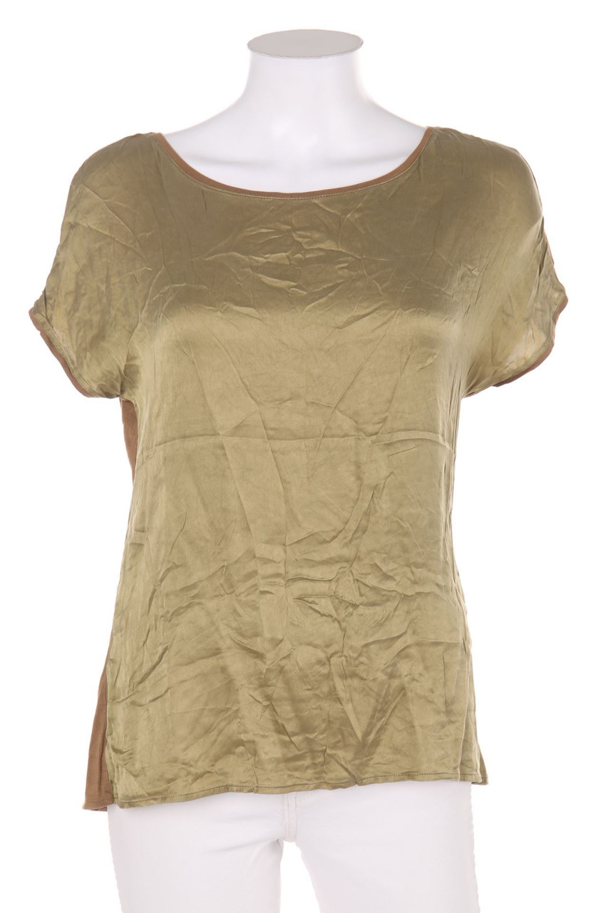 HALLHUBER - Two Tone-Hemd-Bluse mit kurzem Ärmel mit Batwing-Ärmeln - D 38