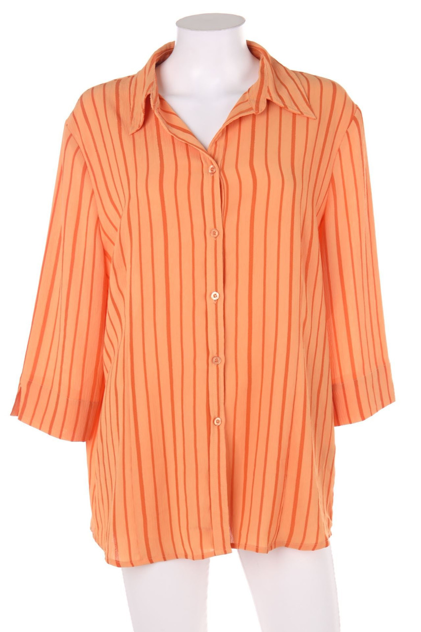 SECONDHAND - Hemd-Bluse mit 3/4-Ärmel mit Streifen - D 46