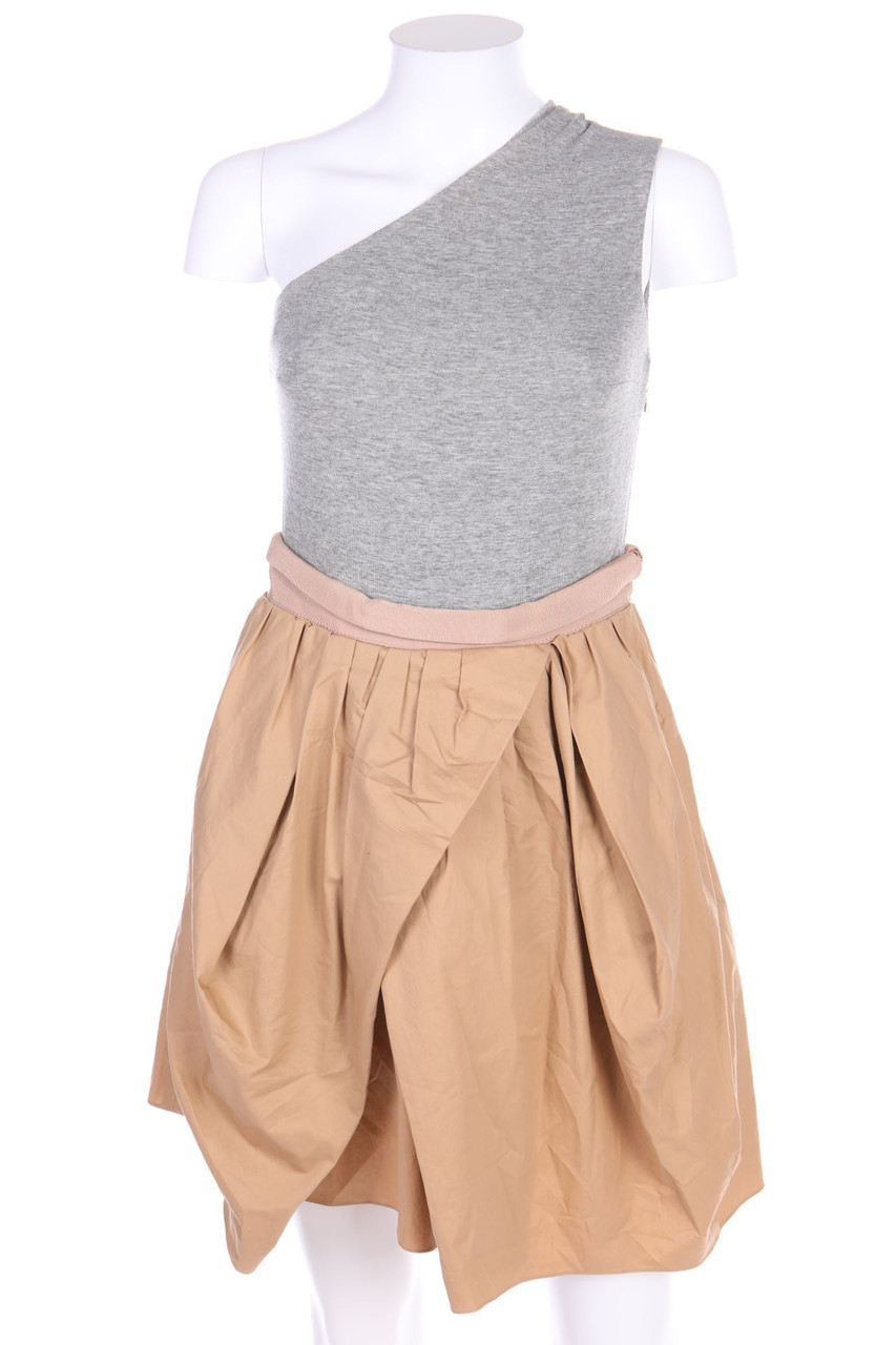 CARVEN - One Shoulder-One-Shoulder Kleid aus Baumwolle im Layer Look - D 36