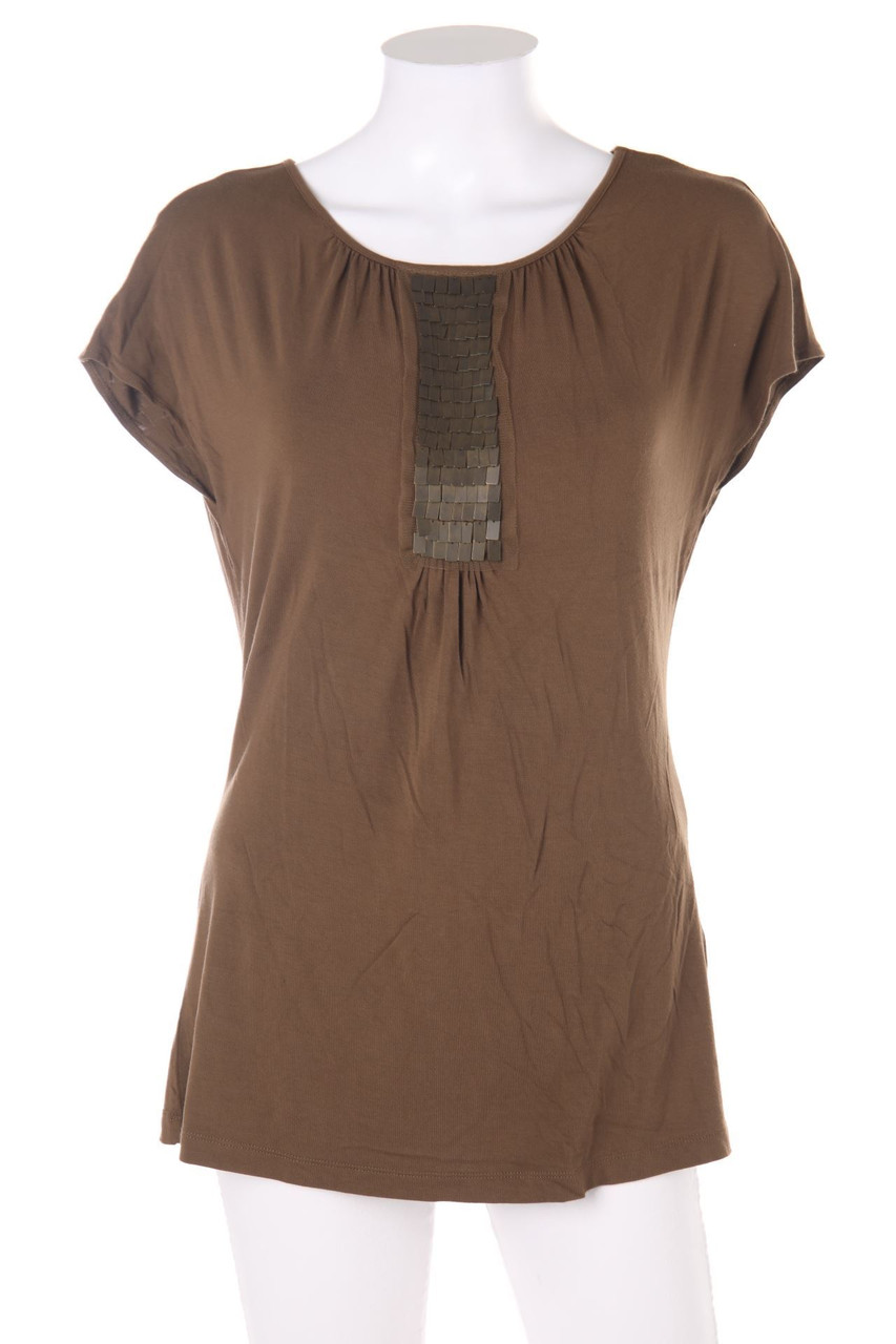 Laurèl - Kurzarm-Batwing-Shirt mit Applikationen - D 36