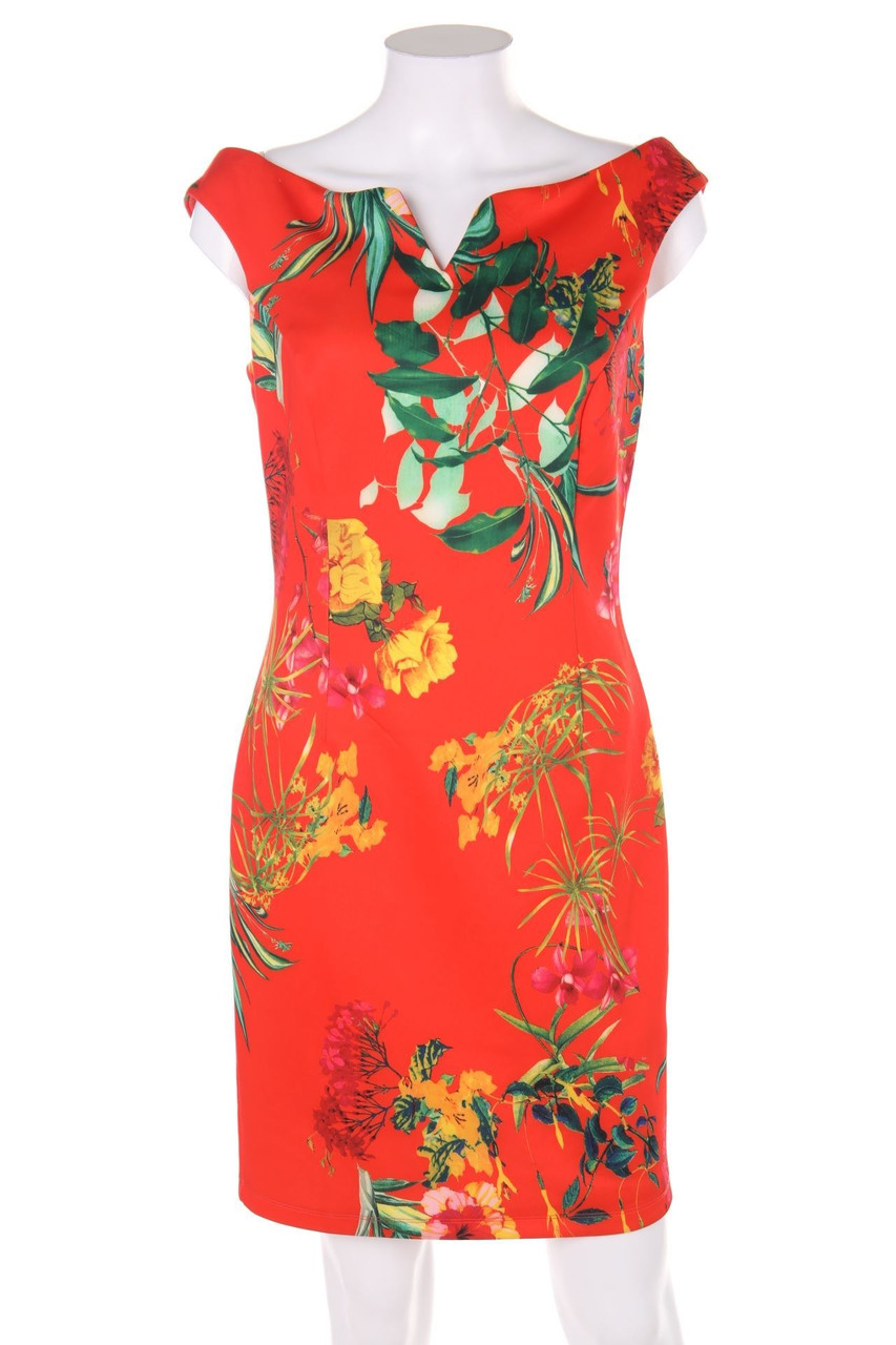 BODYFLIRT - Carmen-Abendkleid mit floralem Muster - D 36