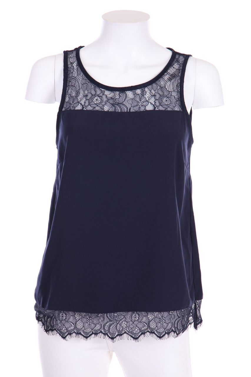 ONLY - Blusentop mit Spitzen-Einsatz - D 36
