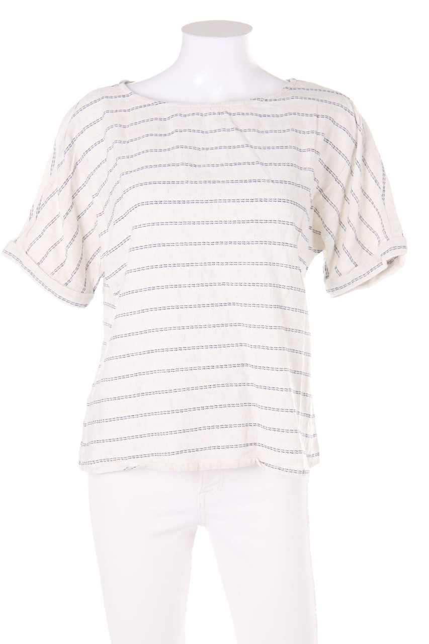 ESPRIT - Bluse mit 3/4-Ärmel mit Streifen mit Batwing-Ärmeln - M