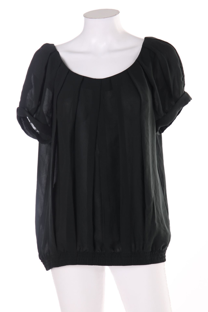 COMPTOIR DES COTONNIERS - Kurzarm-Bluse mit Falten - D 40