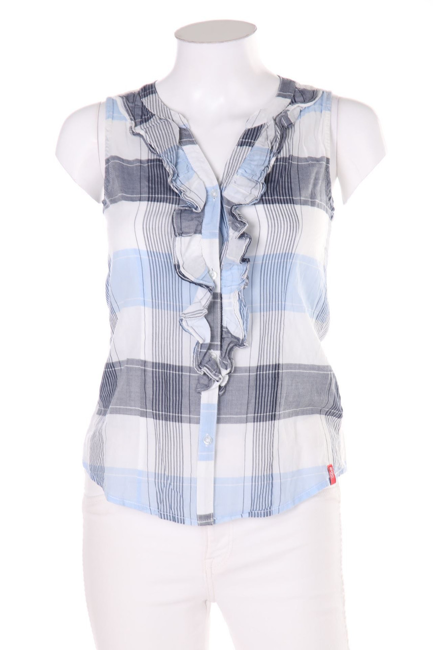 ESPRIT de corp - Blusentop mit Karo-Muster - M