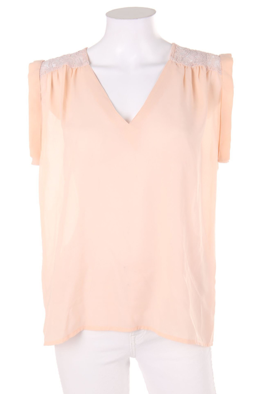 ONLY - Bluse mit Spitzen-Einsatz - D 38