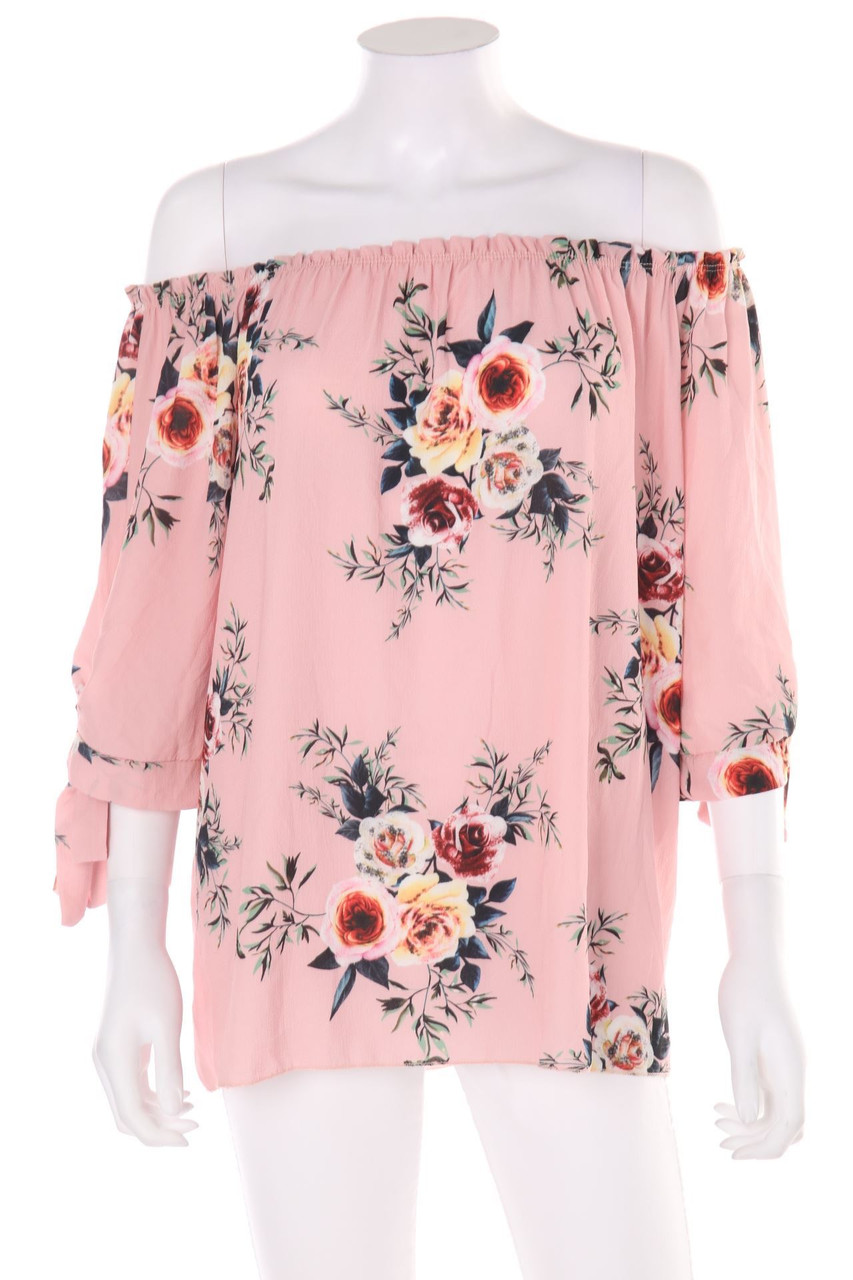 zebra&#x20;-&#x20;Carmen-Bluse&#x20;mit&#x20;floralem&#x20;Muster&#x20;-&#x20;L