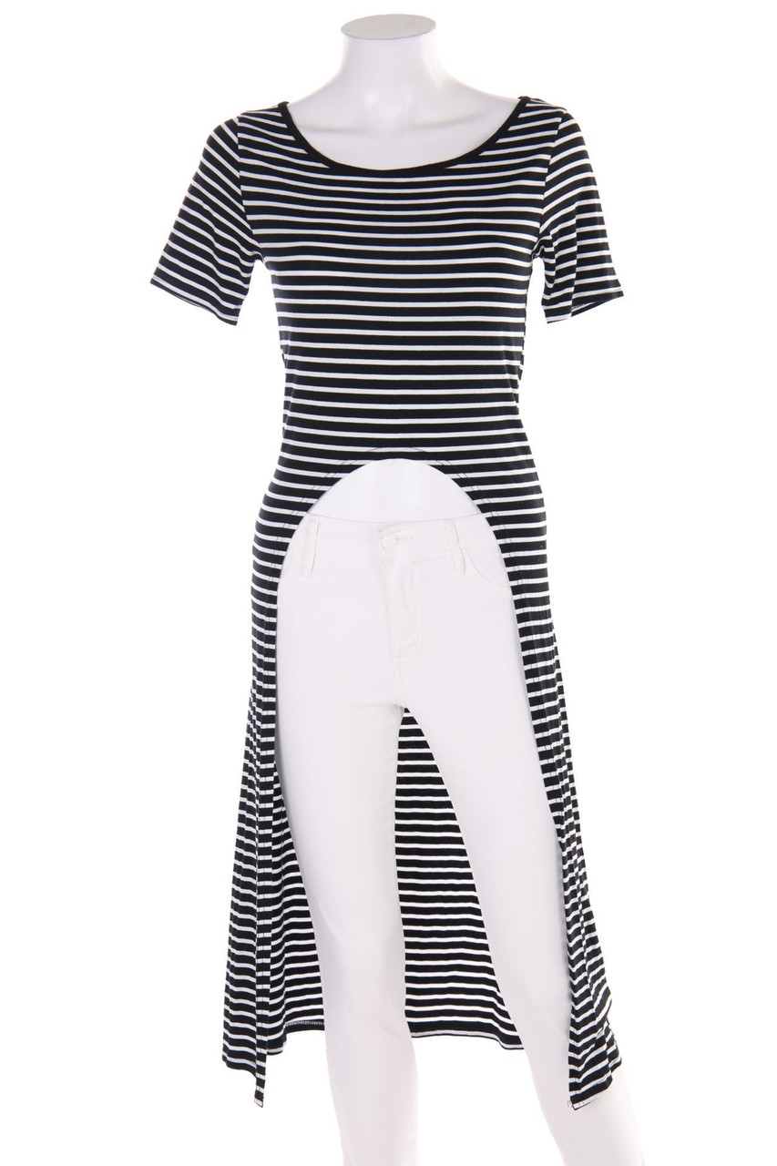 VERT de RAGE - Vokuhila-Kurzarm-Shirt mit Streifen - S