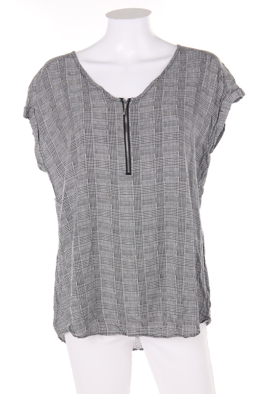 COLLOSEUM - Kurzarm-Bluse mit Karo-Muster - L