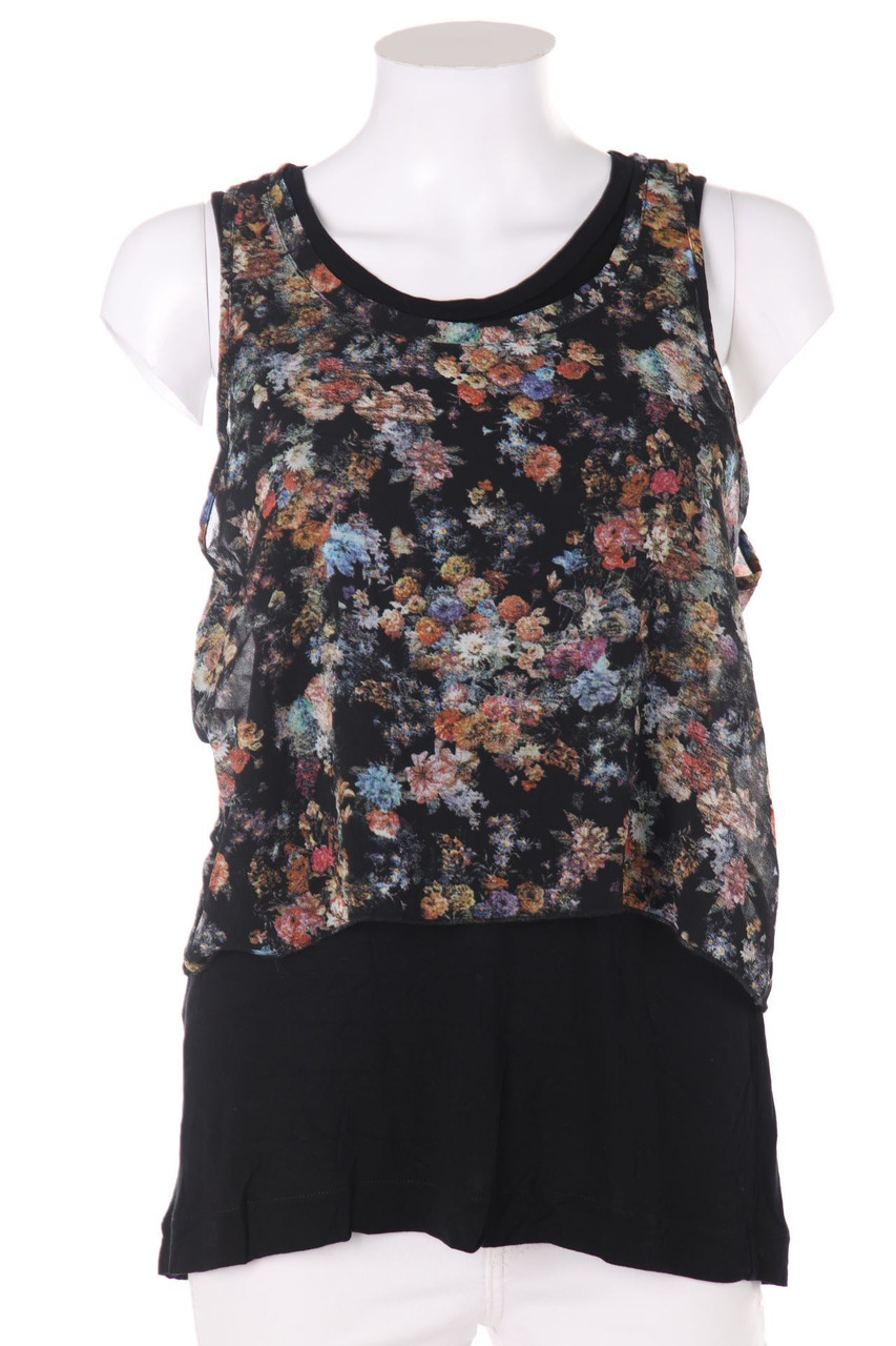 MANGO COLLECTION - Top im Layer Look mit Blumen-Print - S