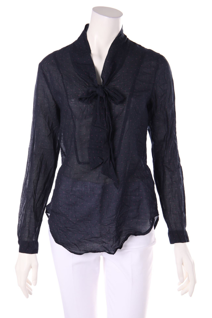 0039 ITALY - Schluppen-Bluse mit Punkten - M