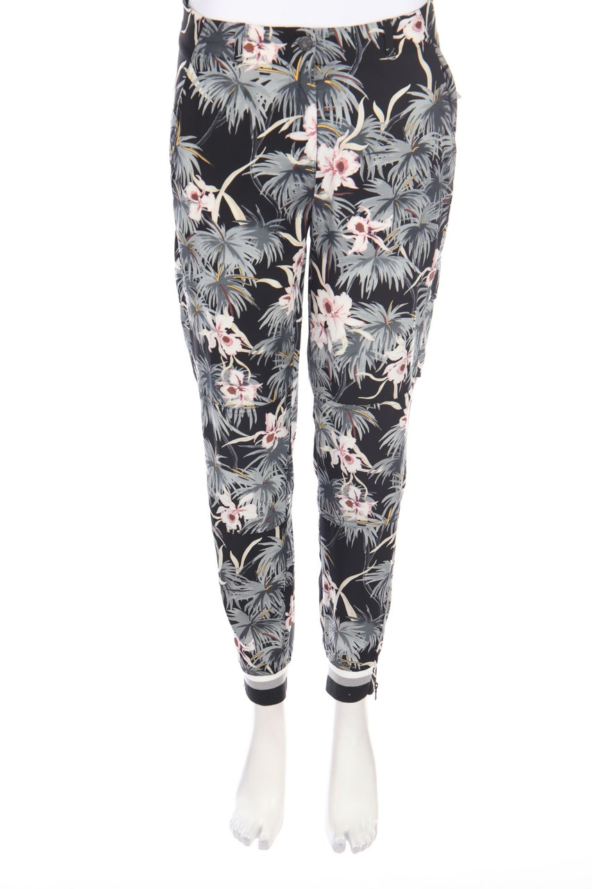 CAMBIO - Jogger-Hose mit Tropical Print - D 40