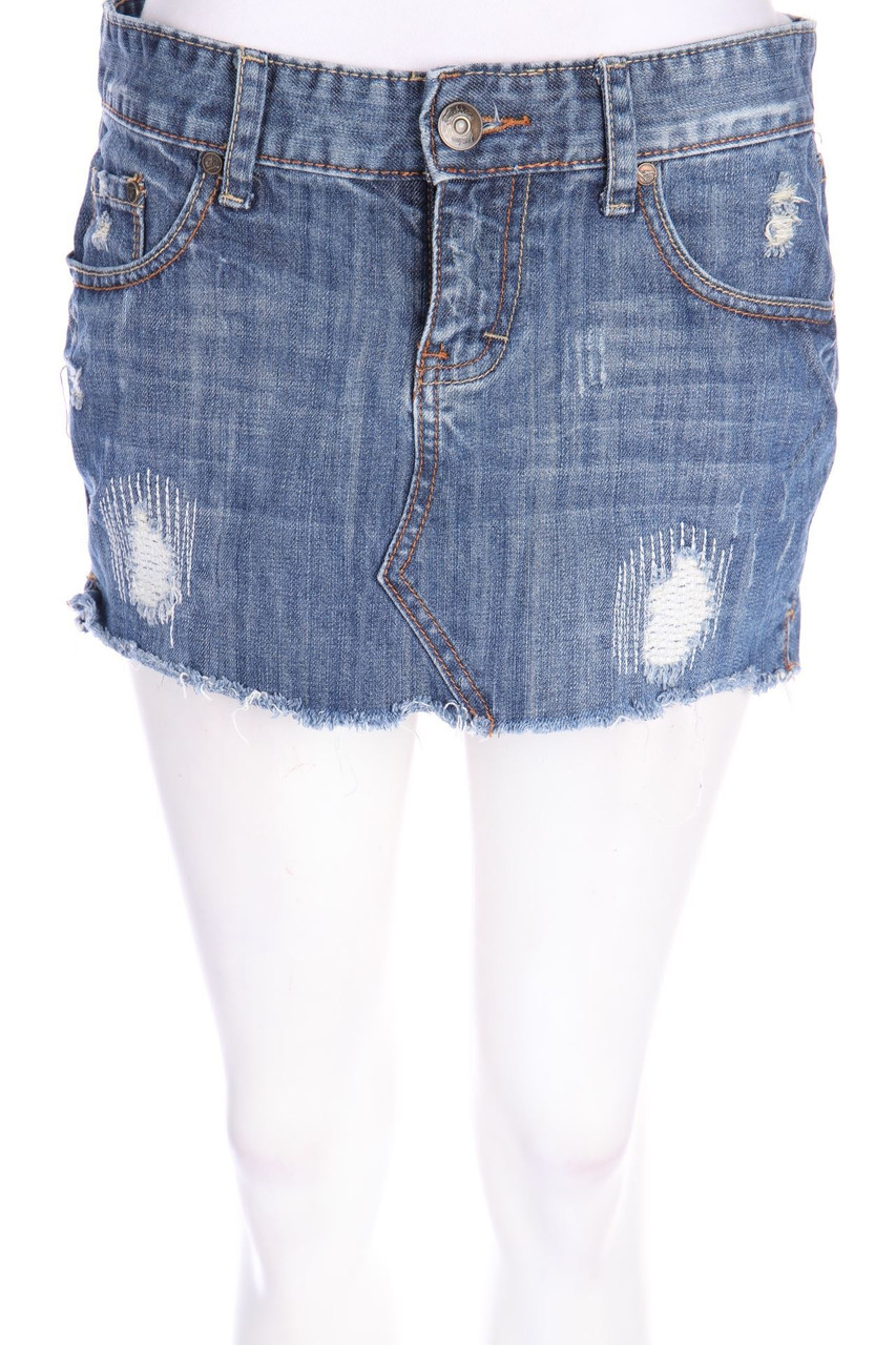 FSBN - distressed Mini-Jeansrock - M