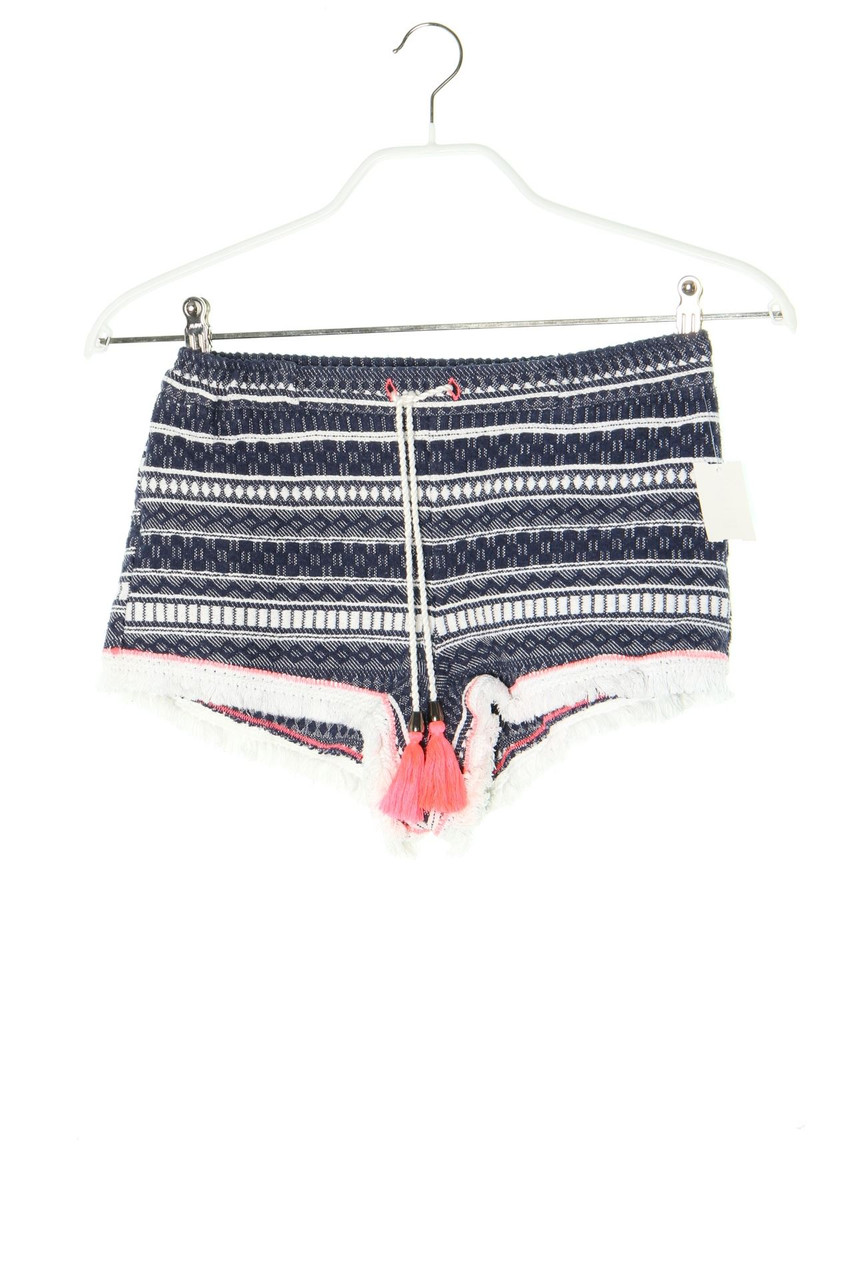 MANGO - Hotpants mit Ethno-Print mit Fransen - S