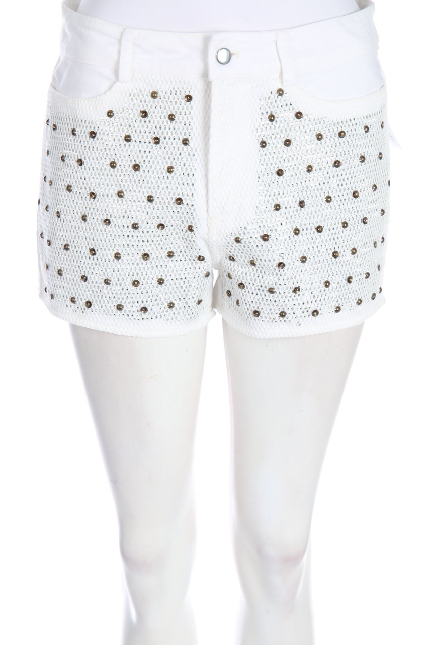 H&M - Jeans-Shorts mit Mesh-Einsatz - D 38