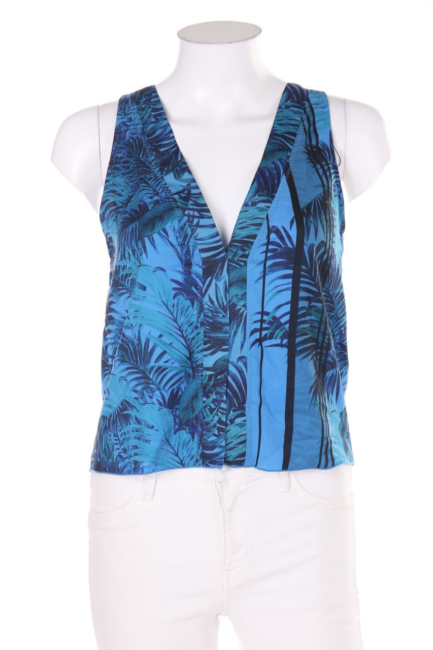 ZARA W&B - Blusentop im Layer Look mit floralem Muster - S