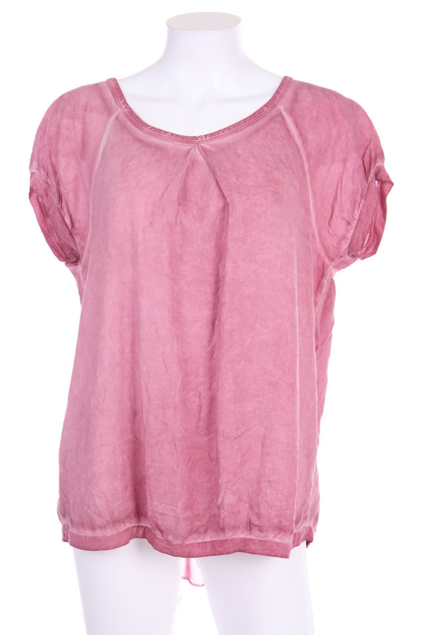 linea TESINI - Garment Dyed-Kurzarm-Bluse mit Batwing-Ärmeln - D 40