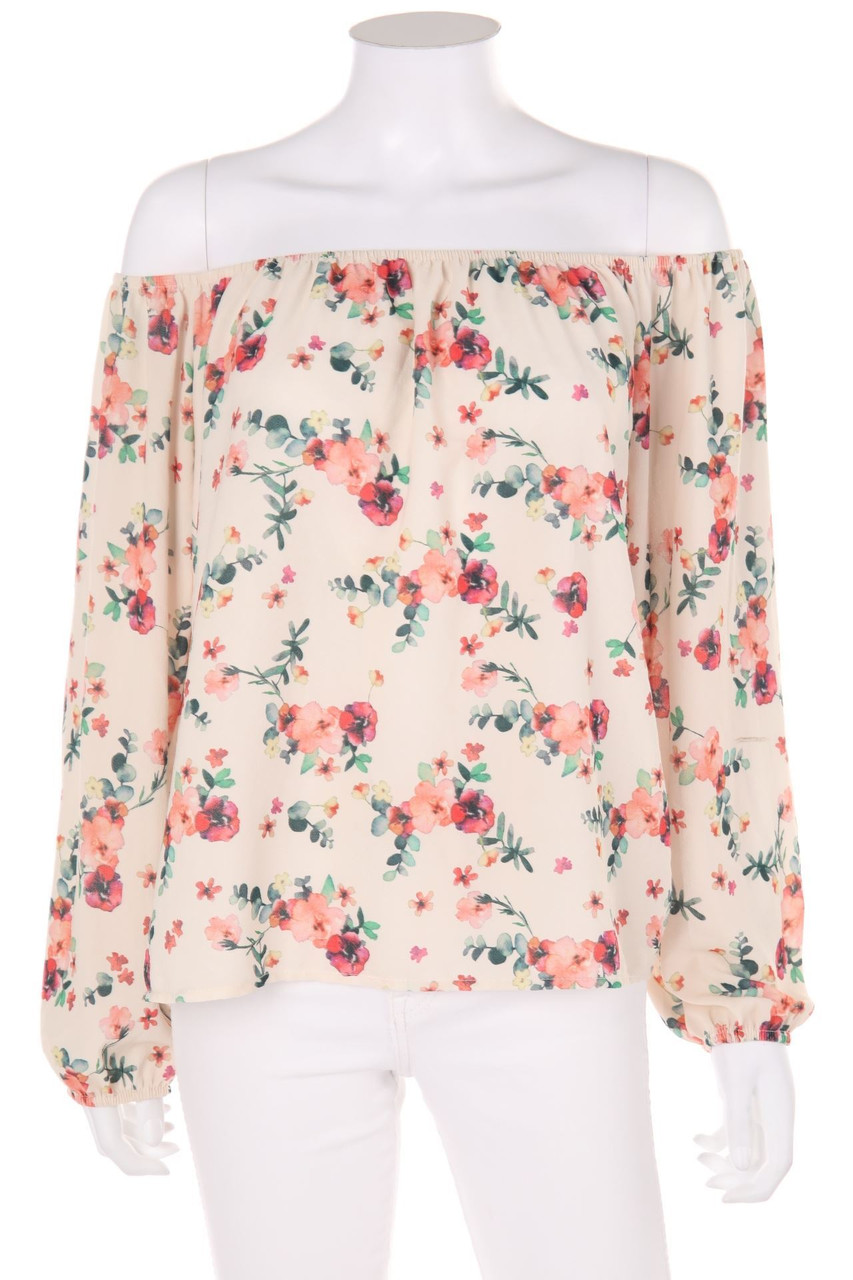 Ohne Label - Bluse mit Blumen-Print - M