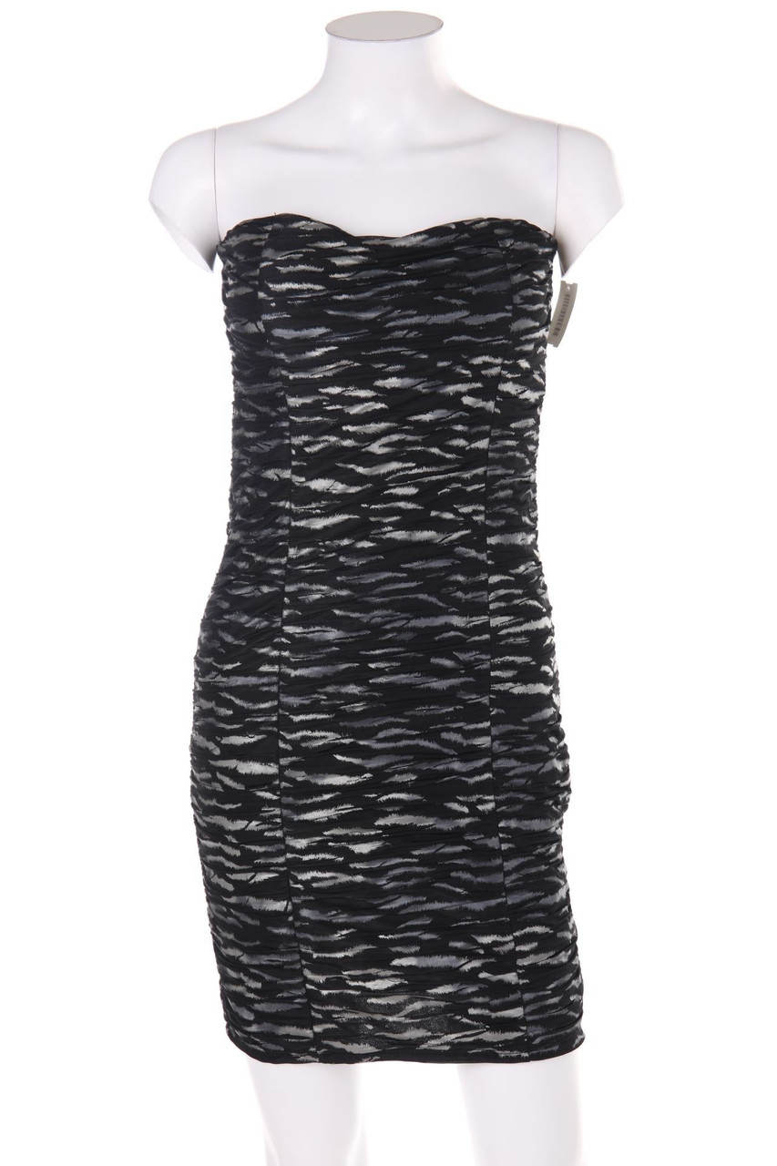 AMISU - Bandeau-Kleid mit Print - D 38