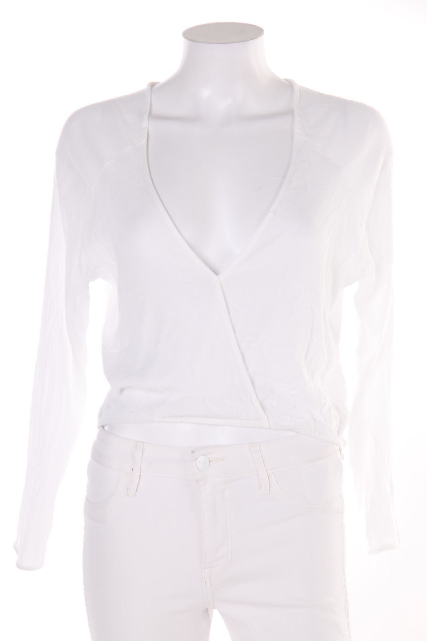 BRANDY MELVILLE - Bluse in Wickel-Optik mit Gummizug - D 38-40