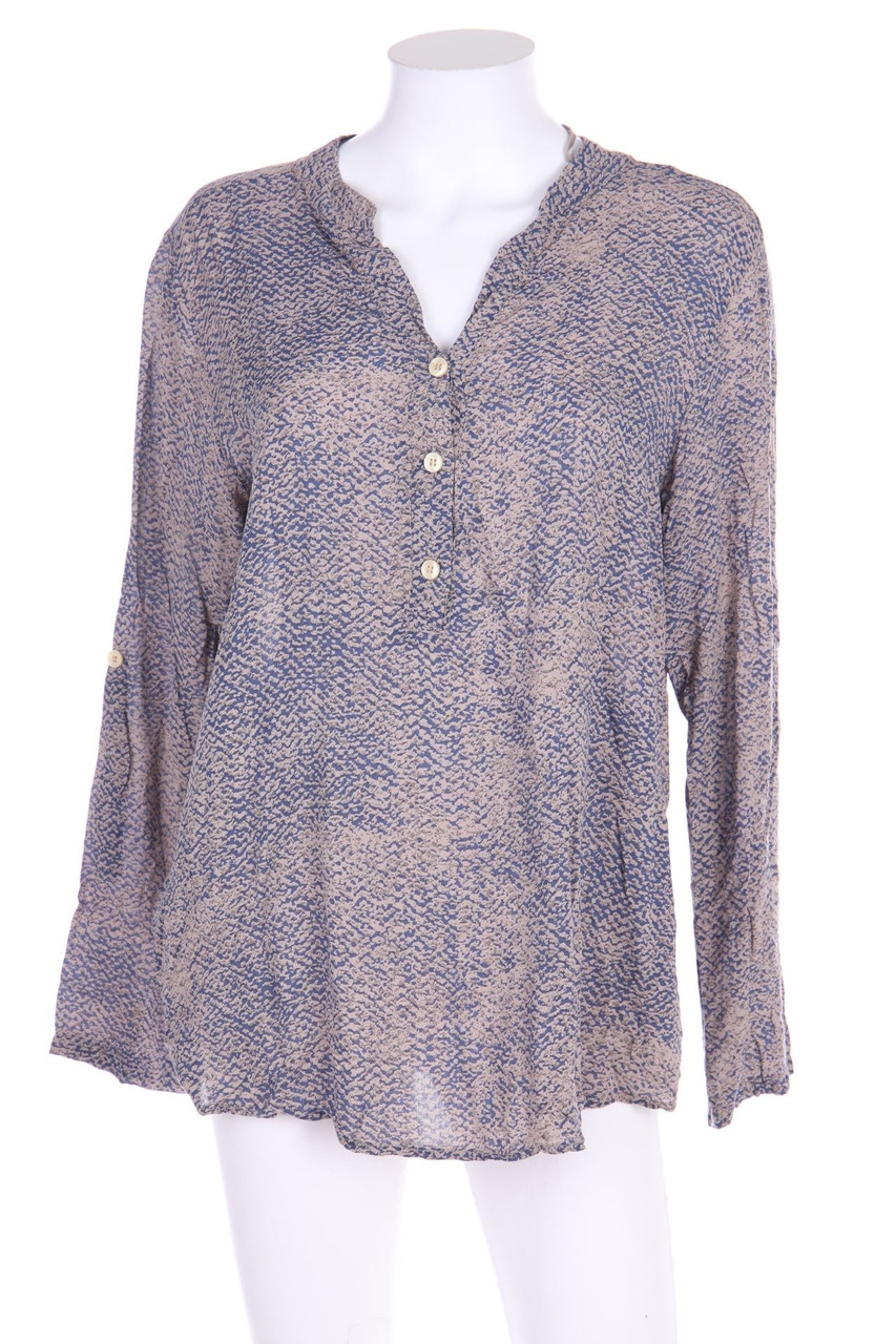 Multiblu - Bluse mit Krempel-Ärmeln mit Muster - D 38
