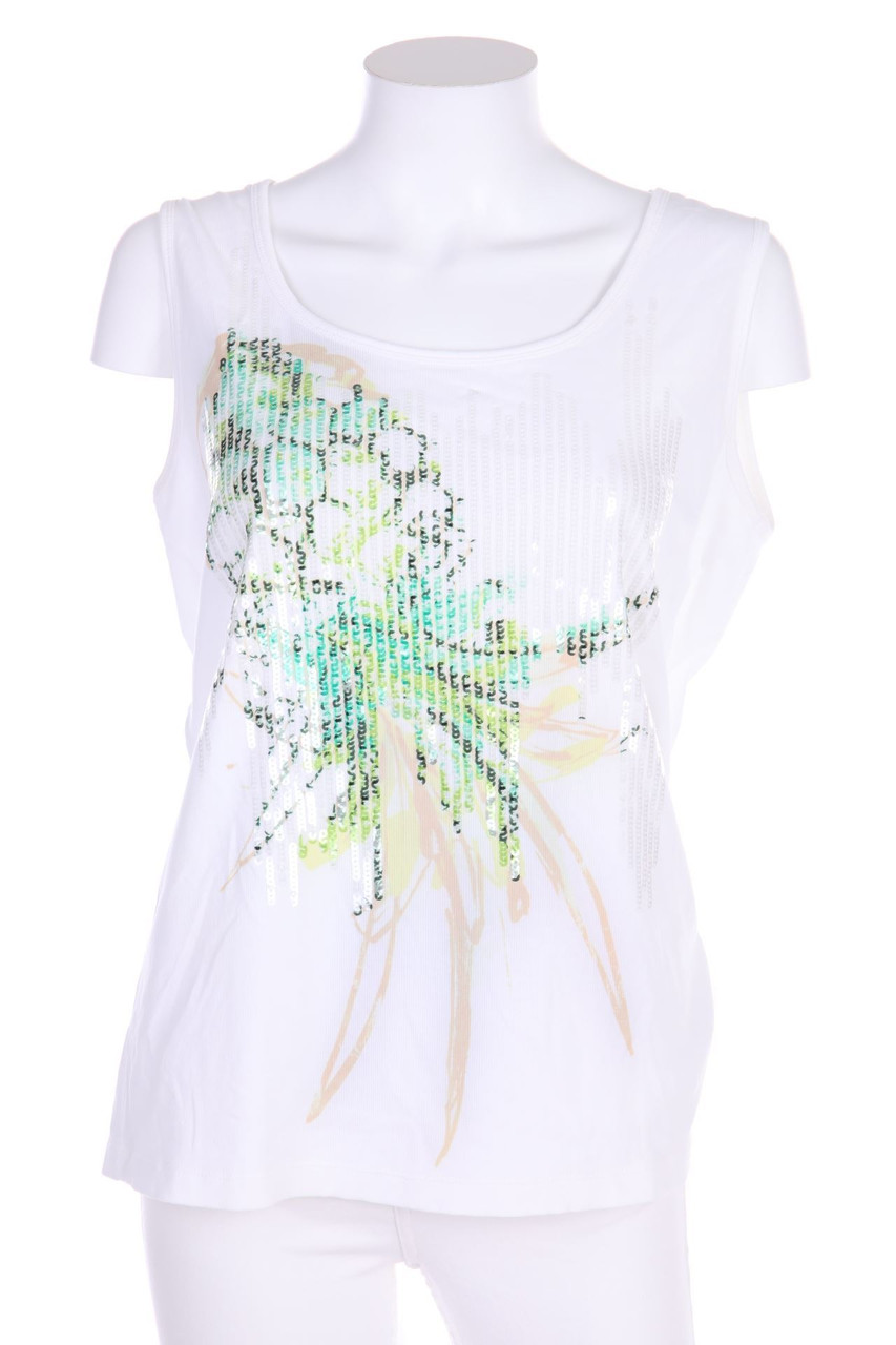 olsen - Tanktop mit Print mit Pailletten - D 44