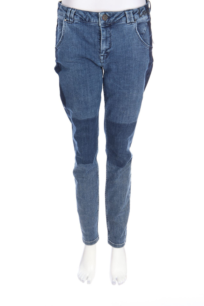 MOS MOSH - Patchwork-Skinny-Jeans mit Logo-Patch - W30