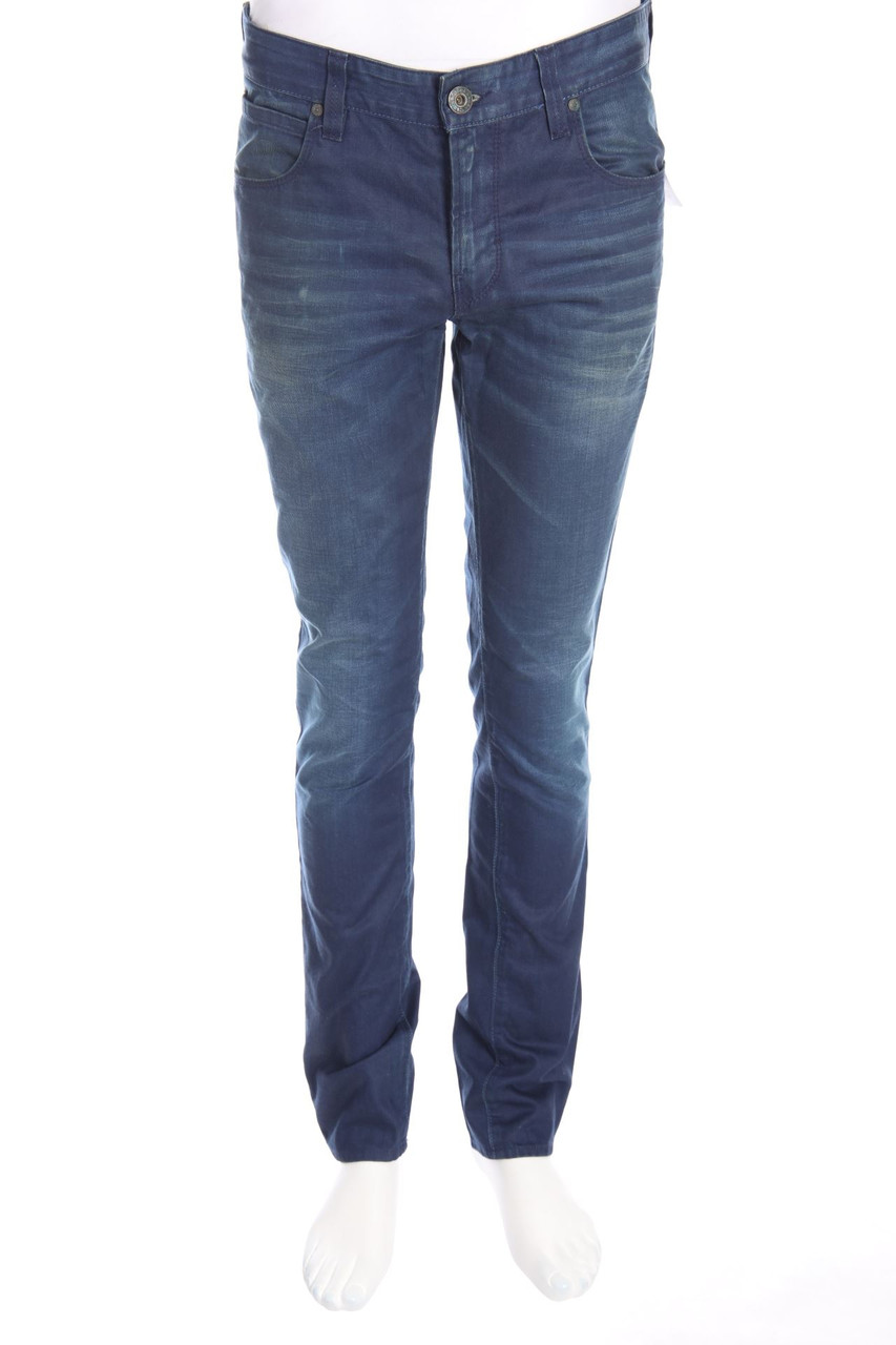 BOSS ORANGE - Used Look Slim-Jeans mit Logo-Patch - W33