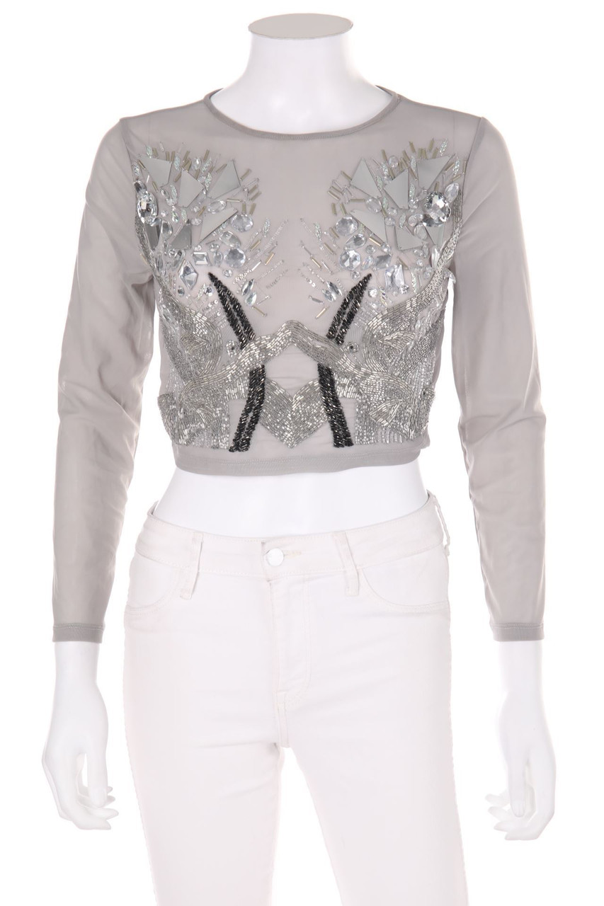 asos - Cropped-Shirt mit Perlen - D 34