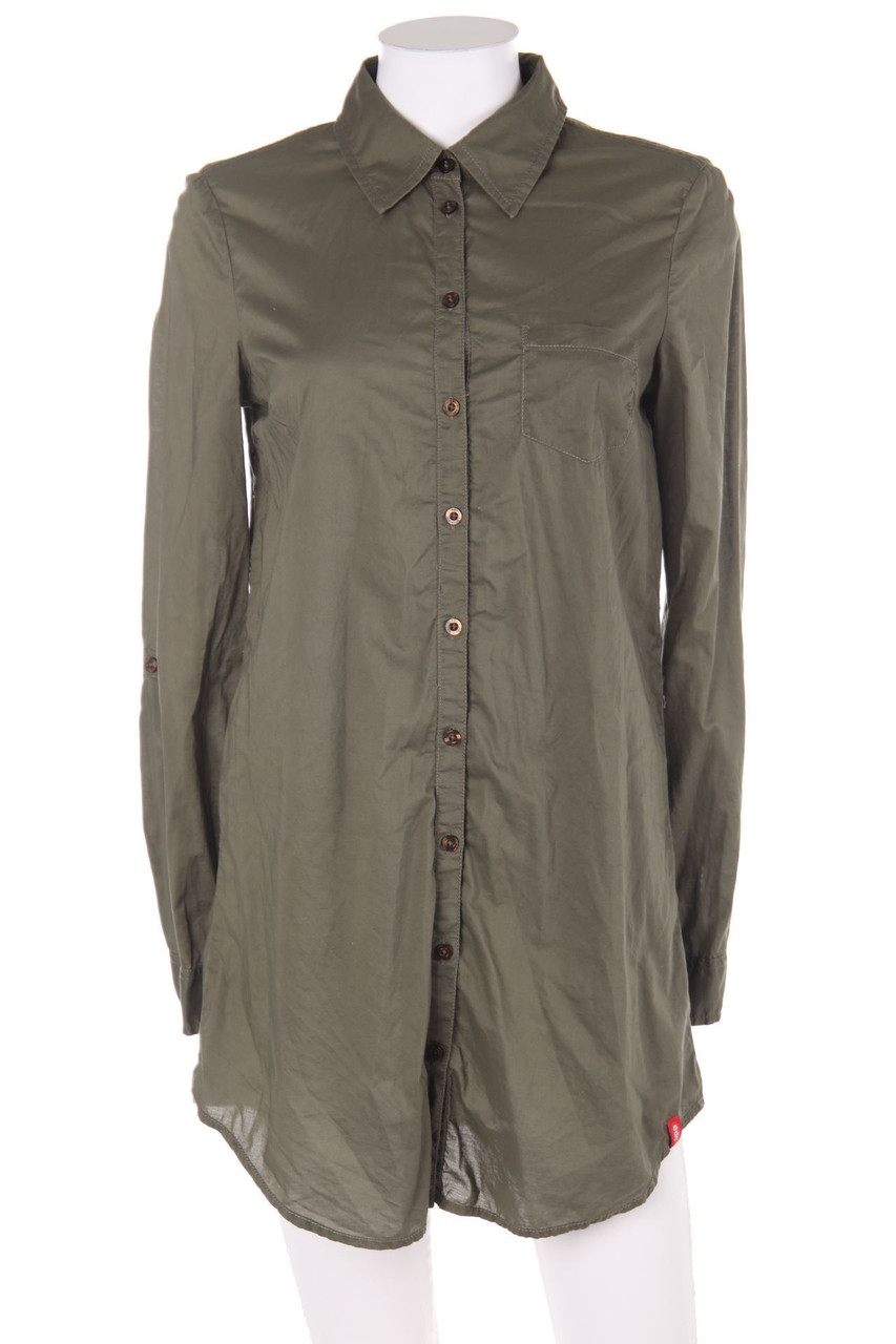 ESPRIT de corp - Baumwoll-Long-Hemd-Bluse - S